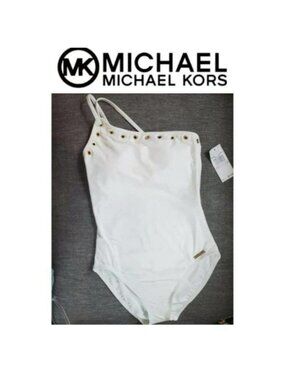 MICHAEL KORS One Piece One Shoulder Swim Sz 6 NWT